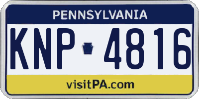 PA license plate KNP4816