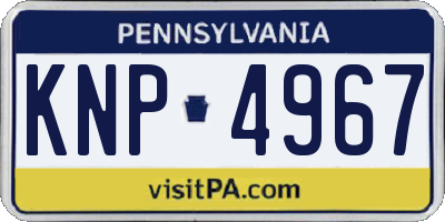 PA license plate KNP4967