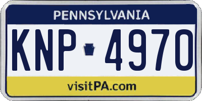 PA license plate KNP4970