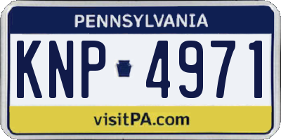 PA license plate KNP4971