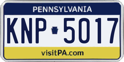 PA license plate KNP5017