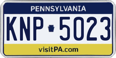 PA license plate KNP5023