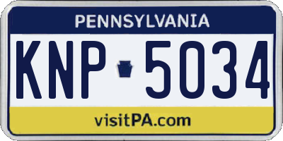 PA license plate KNP5034