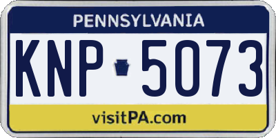 PA license plate KNP5073