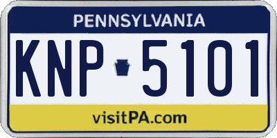 PA license plate KNP5101