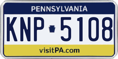 PA license plate KNP5108