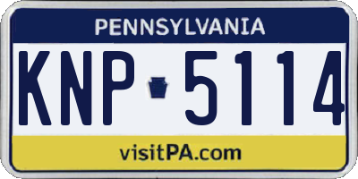 PA license plate KNP5114