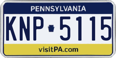 PA license plate KNP5115