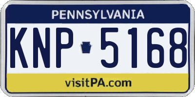 PA license plate KNP5168