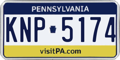 PA license plate KNP5174