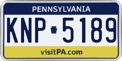 PA license plate KNP5189