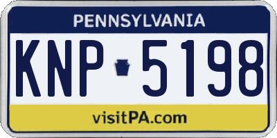 PA license plate KNP5198