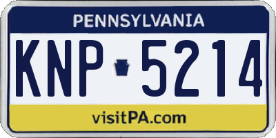 PA license plate KNP5214