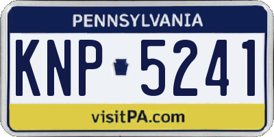 PA license plate KNP5241