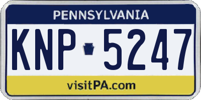PA license plate KNP5247