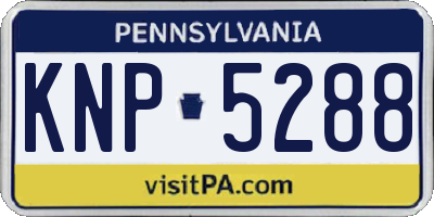 PA license plate KNP5288