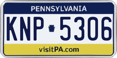 PA license plate KNP5306