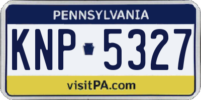 PA license plate KNP5327
