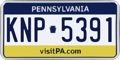 PA license plate KNP5391