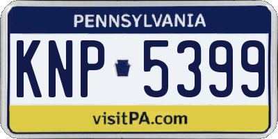PA license plate KNP5399