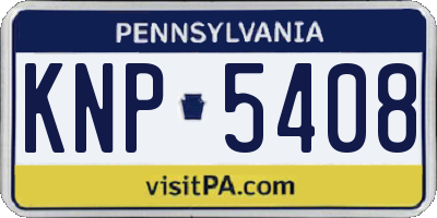 PA license plate KNP5408