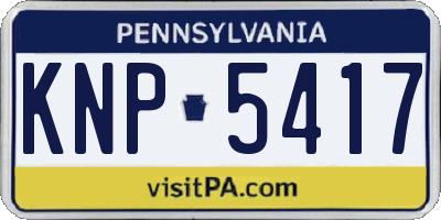 PA license plate KNP5417