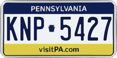 PA license plate KNP5427