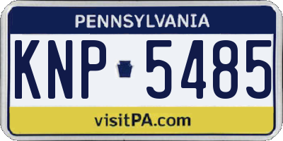 PA license plate KNP5485