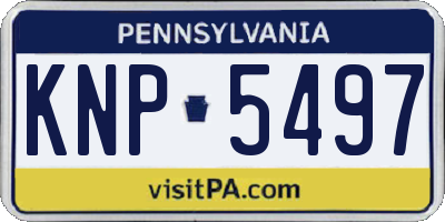 PA license plate KNP5497