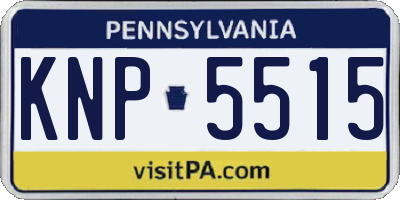 PA license plate KNP5515