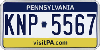 PA license plate KNP5567