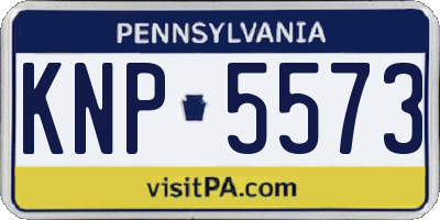 PA license plate KNP5573