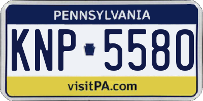 PA license plate KNP5580
