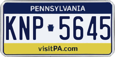 PA license plate KNP5645