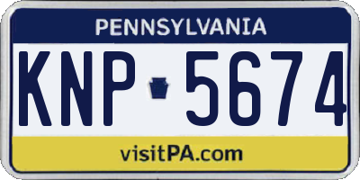 PA license plate KNP5674