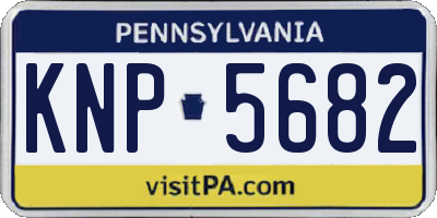 PA license plate KNP5682