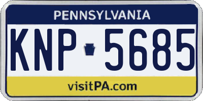 PA license plate KNP5685