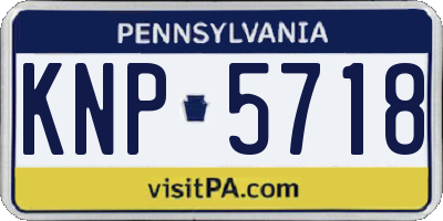 PA license plate KNP5718