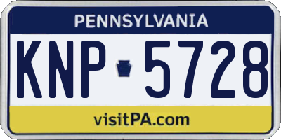 PA license plate KNP5728