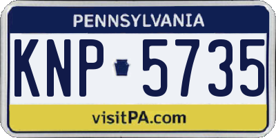 PA license plate KNP5735