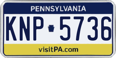 PA license plate KNP5736