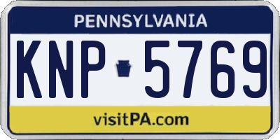 PA license plate KNP5769