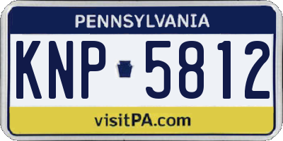 PA license plate KNP5812