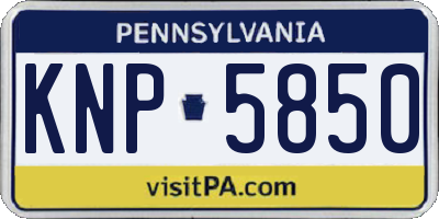 PA license plate KNP5850