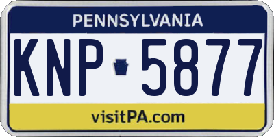 PA license plate KNP5877
