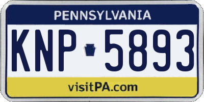 PA license plate KNP5893