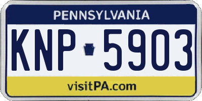 PA license plate KNP5903