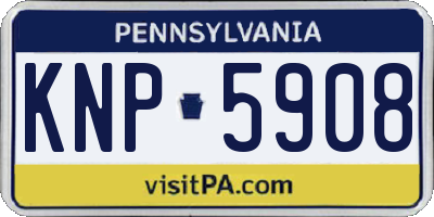 PA license plate KNP5908