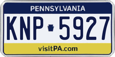 PA license plate KNP5927