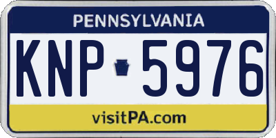 PA license plate KNP5976